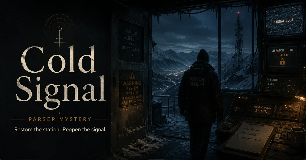 Cold Signal &mdash; parser mystery key art